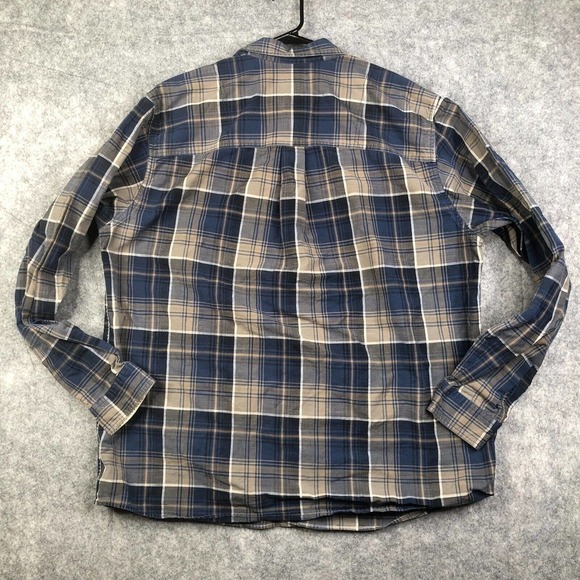 Eddie Bauer Shirt Shacket Men's XL Tall Heavy Cotton Button Up Collared Utility - Picture 8 of 8